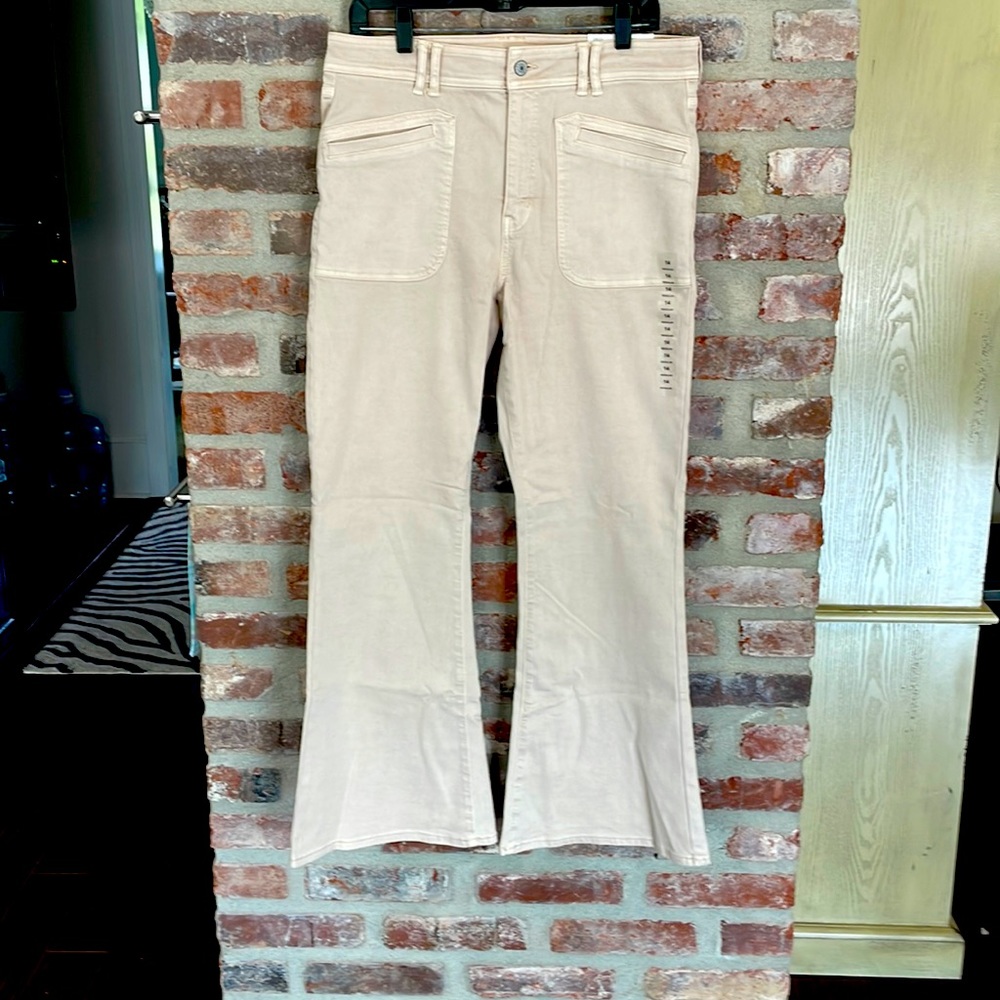 Flare Leg Tan Jeans